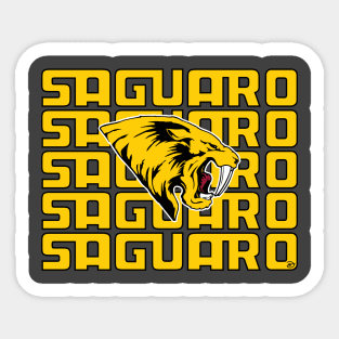 Saguaro Sabercats (Stacked - Gold Lined) Sticker